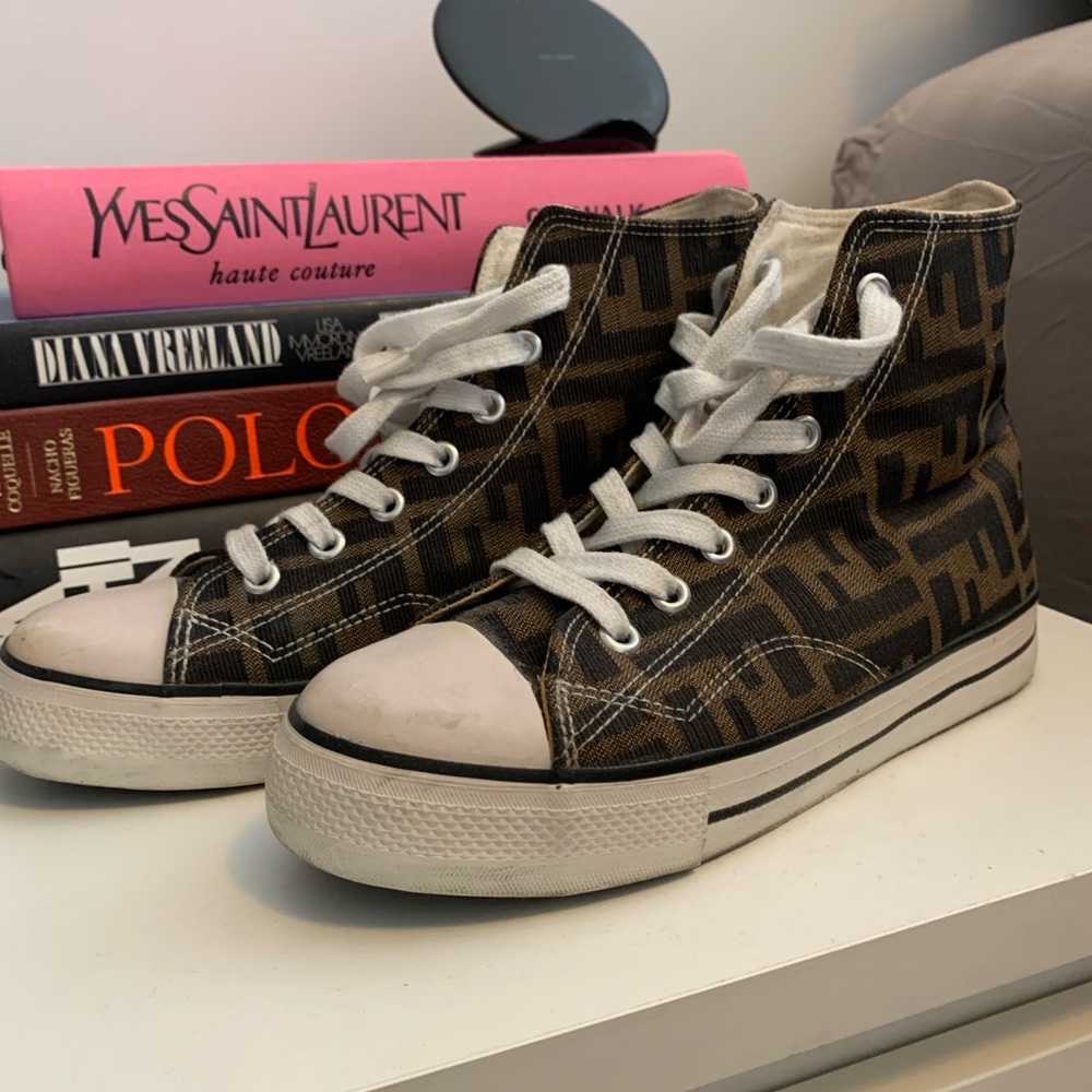 Fendi vintage high top converse womens size 37